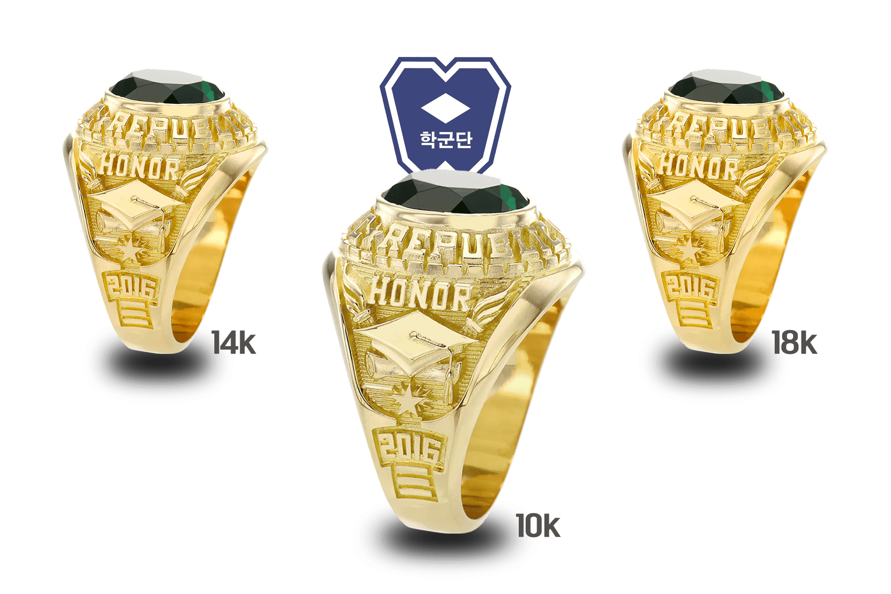 ROTC 임관반지에 10K 골드 최초 도입